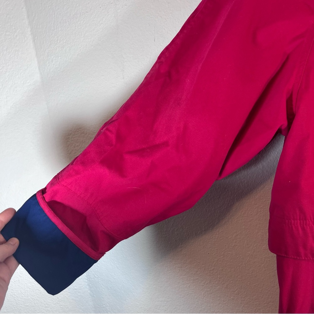 Vintage Pacific Trail Raincoat jacket L magenta blue colorblock windbreaker 90’s - Picture 8 of 10